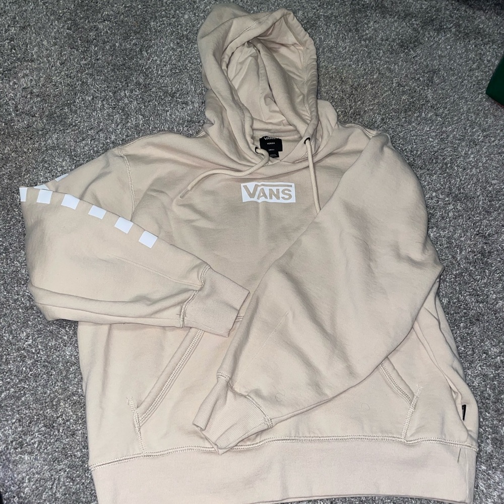 VANS SIZE SMALL HOODIE TAN